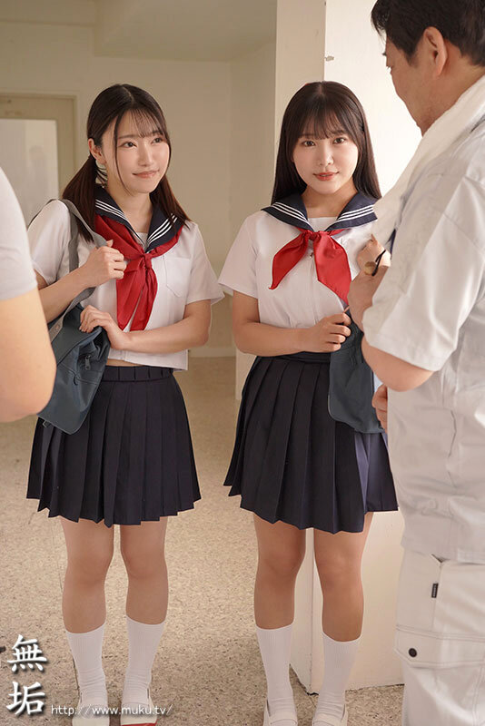 ふたり花火 女子○生たちのエッチなアルバイト。巨乳制服美少女たちの初体験は冴えない用務員のおっさんたちと中出し6P乱交でした。 さつき芽衣 姫咲はな サンプル 12