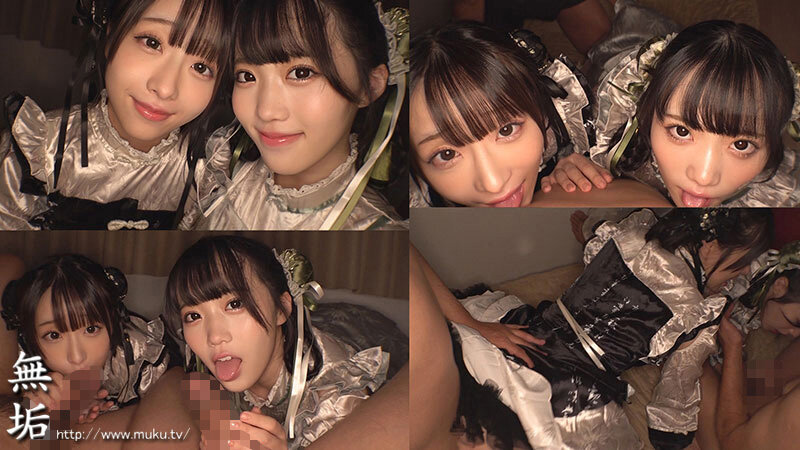 新気鋭ロ●ータ服の仲良し2人組。百合に挟まり乱れさせる発情オフパコ着衣交尾。 有馬美玖 小島みこ サンプル 13