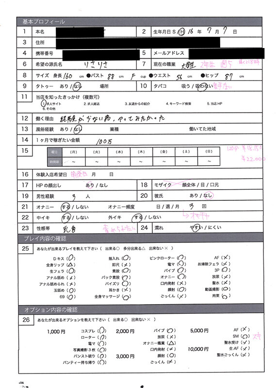 風俗面接SEX盗撮 本番推奨風俗店の面接→SEX体験講習パーフェクト流出！！ ＃004 面接シロウト 4名255分 サンプル 1