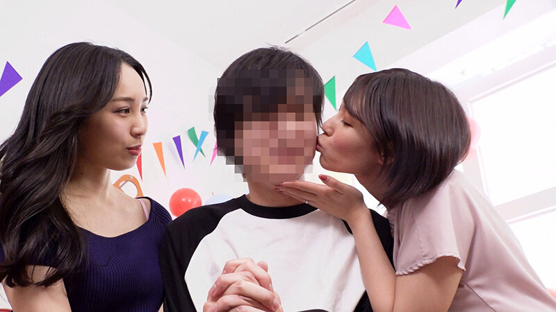 素人参加型モニタリング！ ママ友同士の逆3P筆おろしゲーム！ サンプル 2