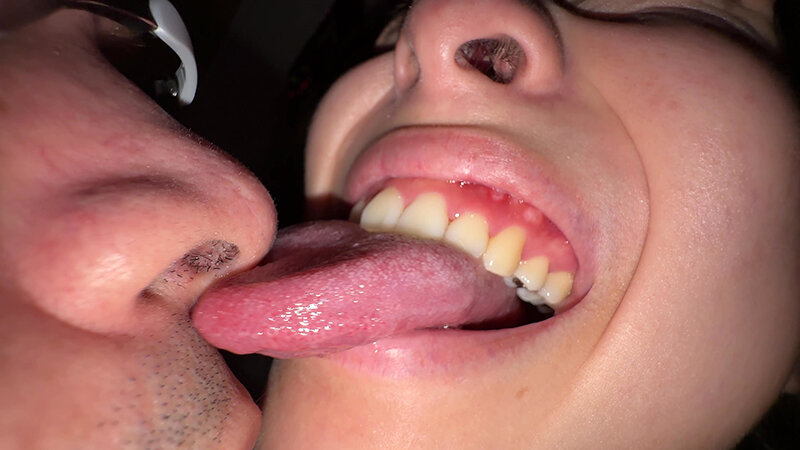 【個人撮影】湊波流のデカ舌ディープキス＆ツバ鼻吸い サンプル 8