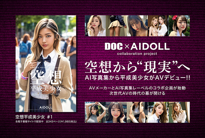空想平成美少女 AI MODEL AV DEBUT サンプル 2