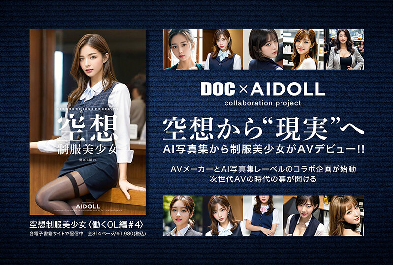 空想制服美少女 AI MODEL AV DEBUT 働くOL編 Vol.02 サンプル 2
