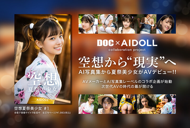 空想夏祭美少女 AI MODEL AV DEBUT サンプル 2