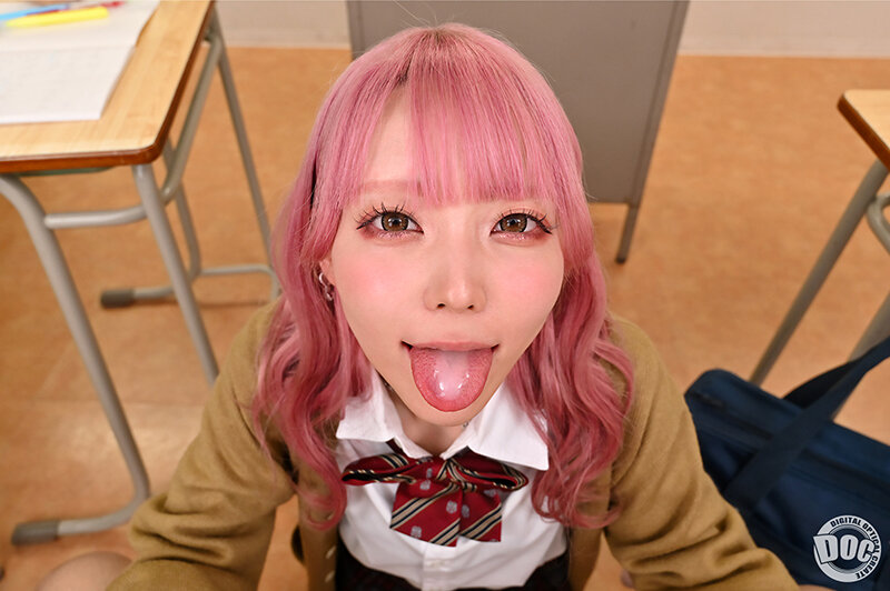 【VR】普段は接点のない1軍ギャルに勃起チ〇ポを見られてマーキングベロしゃぶりキスからのそのまま筆おろしされた。 藍瀬ミナ サンプル 4