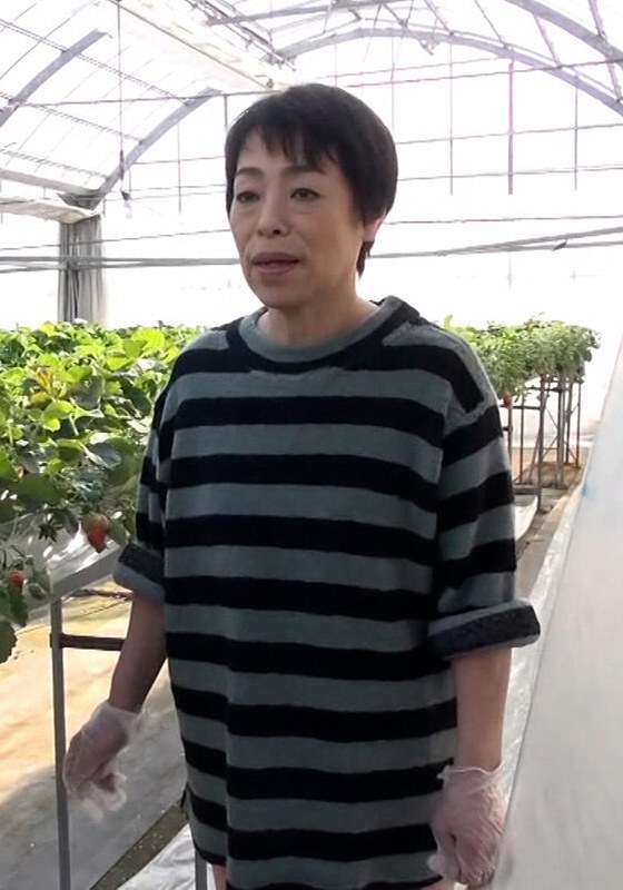 苺農家を営む五十路熟女。好きモノ熟女が自らAVメーカーに応募して初撮りAV出演！ラブホで孕ませSEX！