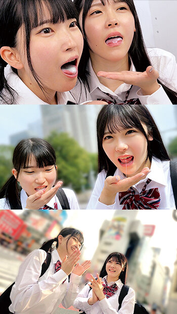 田舎からやって来た修学旅行生に東京観光ごっくんデート 精子を口に入れたままドキドキ散歩 周りに気づかれないようにごっくん ひなのちゃん＆あかりちゃん ラブラブカップル同士が互いのパートナーを交換するスワッピングゲームに挑戦！！相手の彼女＆彼氏をより多く… サンプル 5