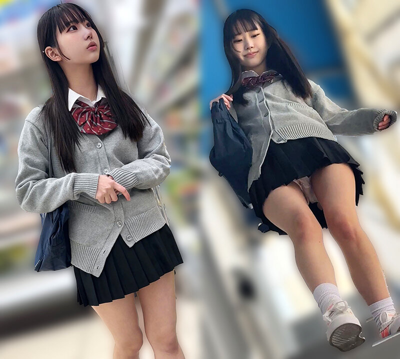 街中ミニスカ観察 パンティワカメちゃん状態の学生2名 TちゃんとAちゃん サンプル 8