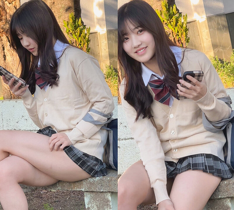 街中ミニスカ観察 パンティワカメちゃん状態の学生2名 YちゃんとAちゃん サンプル 1