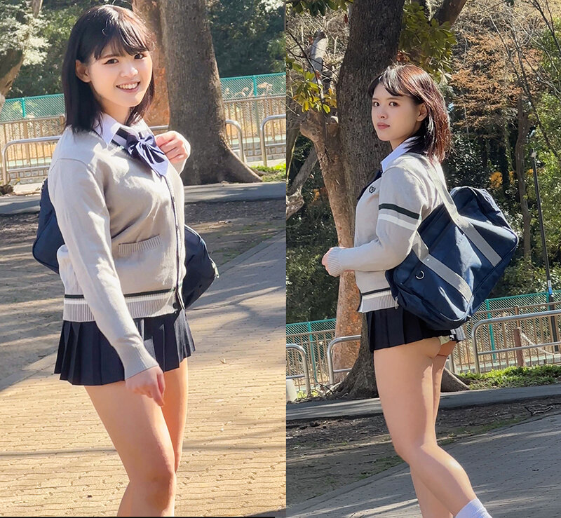 街中ミニスカ観察 パンティワカメちゃん状態の学生2名 YちゃんとAちゃん サンプル 8