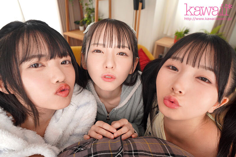 【VR】顔面特化×ベロキス×ハーレム痴女っ娘（こ） 顔面優勝すぎる姪っ子3姉妹の幼つるまんにありったけの精子ドピュッドピュッドピュッ 西元めいさ 八坂凪 由良かな サンプル 2