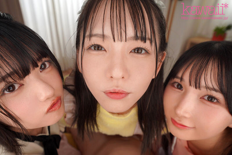 【VR】顔面特化×ベロキス×ハーレム痴女っ娘（こ） 顔面優勝すぎる姪っ子3姉妹の幼つるまんにありったけの精子ドピュッドピュッドピュッ 西元めいさ 八坂凪 由良かな サンプル 3