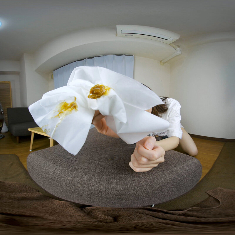 【VR】秘技！Tバックずらし丸出し肛門放屁 上原まゆみ サンプル 10