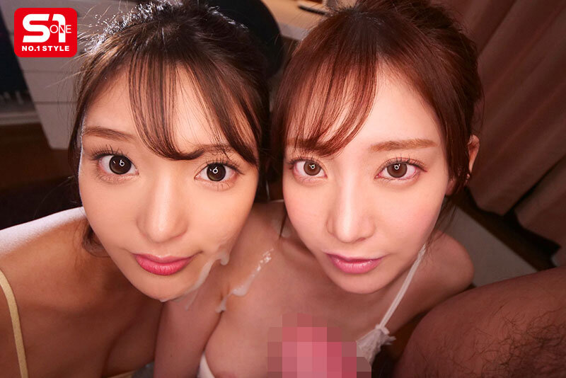 これが夢の顔射性活！父の再婚で出来たスーパー美人姉妹が毎日オナる僕のザーメンをすっごい美貌の顔面で受け止める サンプル 8