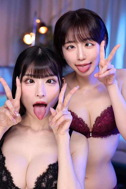 【VR】Wアヘ顔共演作品！アヘ顔感染パンデミック ～感染してしまった美人姉妹～ 胡桃さくら・美咲かんな サンプル 3