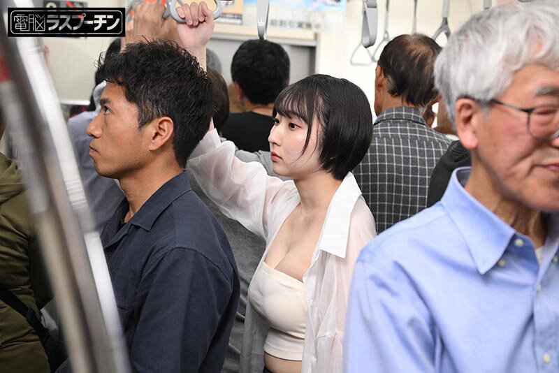 満員電車でチューブトップを揺らしながら周りの客を興奮させる爆乳女をしつこくポ口リさせ羞恥乳首開発 糸井瑠花 サンプル 2