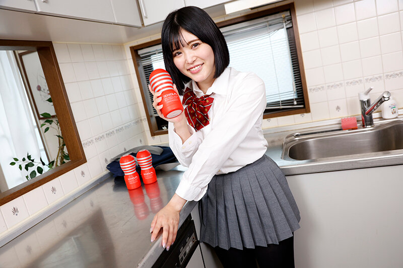 オナホ使ってみたい！ほら早くチ〇ポ勃起させてよ！ オナホも気持ちいいけど私のオマ〇コも気持ちいいと思うよ？ 待田もか サンプル 4