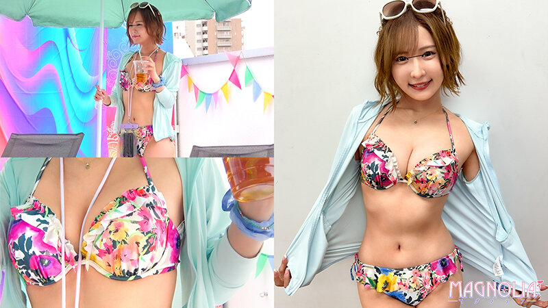 『恋人を求めて水着ギャルと一般男性がお互いに触れ合うオイルマッサージでどこまで発展するのか！？』白ギャルとイケメンがマッチングしてヌルヌル素股で擦り合い♪…生ハメに発展して中イキしながら彼氏のことを忘れて浮気中出し☆【街角素人モニタリング♯… 広瀬なるみ サンプル 1