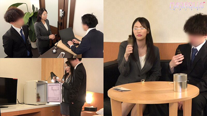『出張先のホテルで憧れの女先輩とまさかの相部屋宿泊！次々に巻き起こるエッチなハプニングにどこまで発展してしまうのか！？』優しいキレかわ先輩と勢いでイチャラブSEX☆途中でゴムを外して快楽に溺れながら互いに腰を振りまくる♪【街角素人モニタリング♯… 月乃ことね サンプル 1