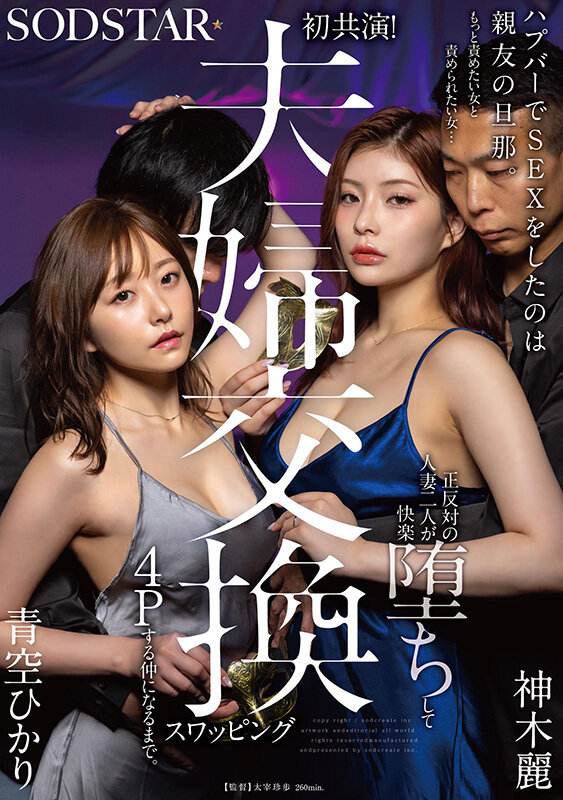 ハプバーでSEXをしたのは親友の旦那。もっと責めたい女と責められたい女…正反対の人妻二人が快楽堕ちして夫婦交換スワッピング4Pする仲になるまで。 青空ひかり 神木麗 サンプル 1