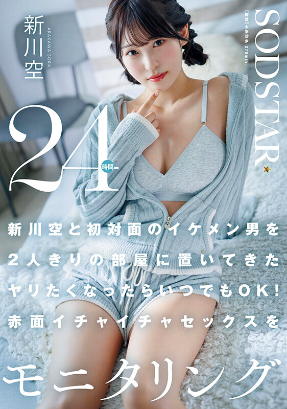 新川空と初対面のイケメン男を2人きりの部屋に置いてきた ヤリたくなったらいつでもOK！赤面イチャイチャセックスを24時間モニタリング 新川空 サンプル 1