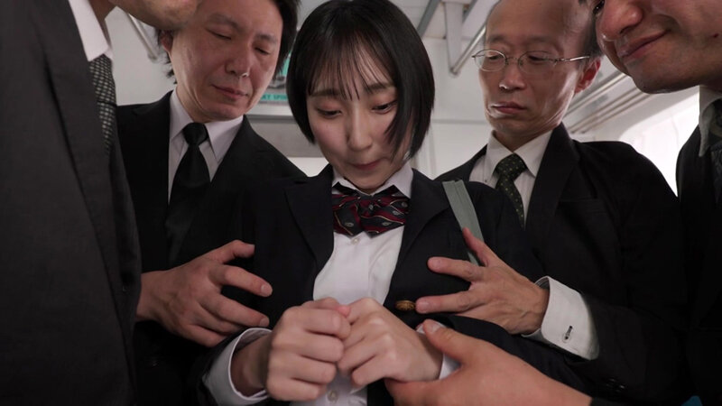 痴●集団に完堕ちした通学中の巨乳女子●生 糸井瑠花 サンプル 13